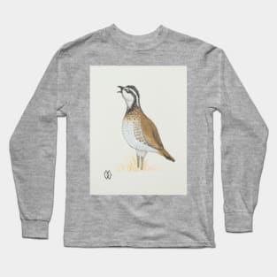 A bobwhite quail whistling a call Long Sleeve T-Shirt